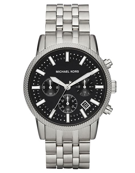 michael kors silver tone scout men's watch|Michael Kors watches men.